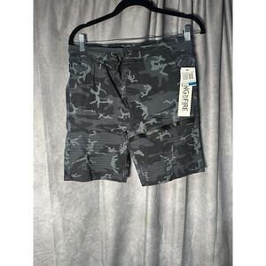 RIng of Fire boy's Shorts XL Green Camo Gym Jogger Shorts Pull On